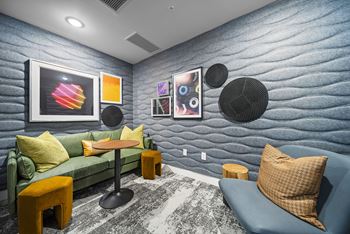 Podcast recording room